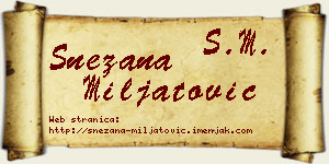 Snežana Miljatović vizit kartica